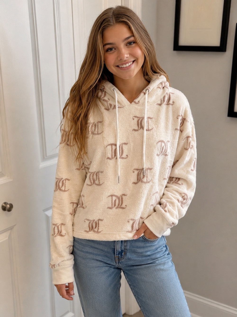 Juicy Couture Cozy Plush Hoodie - Women's Size Medium NWT